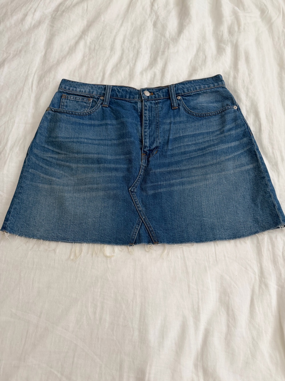 Madewell Blue Denim Mini Skirt